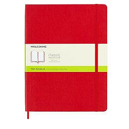 Moleskine Yumuşak Kapak Çizgisiz Defter XL Boy 19x25 cm. 192 Sayfa Kızıl Kırmızı - Moleskine