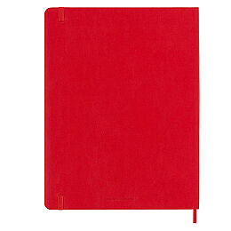 Moleskine Yumuşak Kapak Çizgisiz Defter XL Boy 19x25 cm. 192 Sayfa Kızıl Kırmızı - 2