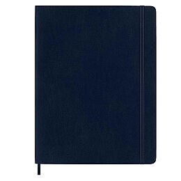 Moleskine Yumuşak Kapak Çizgisiz Defter XL Boy 19x25 cm. 192 Sayfa Safir Mavi - 3