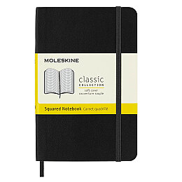 Moleskine Yumuşak Kapak Kareli Defter Cep Boy 9x14 cm. 192 Sayfa Siyah - Moleskine