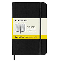 Moleskine Yumuşak Kapak Kareli Defter Cep Boy 9x14 cm. 192 Sayfa Siyah - 1