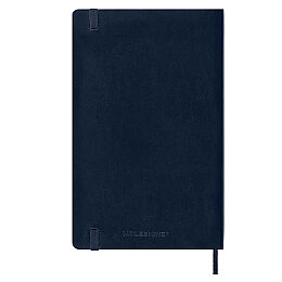 Moleskine Yumuşak Kapak Kareli Defter L Boy 13x21 cm. 192 Sayfa Safir Mavi - 4
