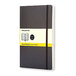 Moleskine Yumuşak Kapak Kareli Defter L Boy 13x21 cm. 192 Sayfa Siyah - 1