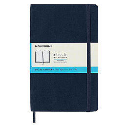 Moleskine Yumuşak Kapak Noktalı Defter L Boy 13x21 cm. 192 Sayfa Safir Mavi - Moleskine