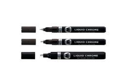 Molotow Liquid Chrome Ayna Efektli Krom Marker Kalem Seti 3'lü 1-2-4 mm. - 1
