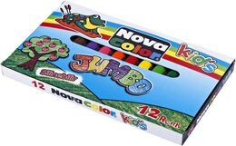 Nova Color Jumbo Üçgen Crayon Mum Boya 12 Renk