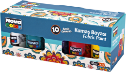 Nova Color Kumaş Boyası Seti 10 Renk x 30 ml. - 1