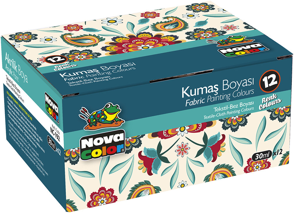 Nova Color Kumaş Boyası Seti 12 Renk X 30 Ml.
