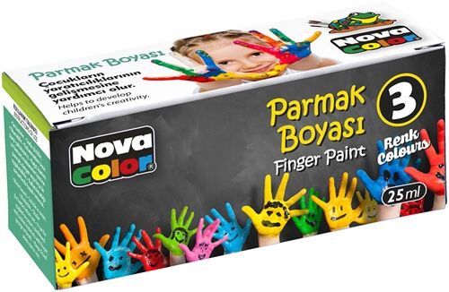 Nova Color Parmak Boyası 3 Renk X 25 Ml.