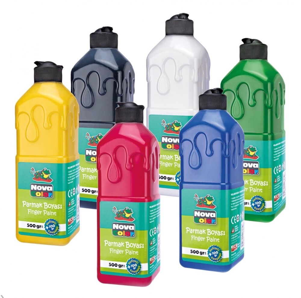 Nova Color Parmak Boyası 6 Renk X 500 Gr.
