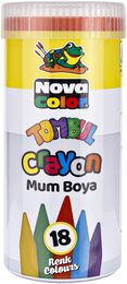 Nova Color Tombul Mum Boya 18 Renk Metal Tüp