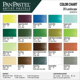PanPastel Ultra Soft Pastel Boya Seti Landscape Set 20 Renk Manzara Tonları - 3