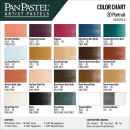 PanPastel Ultra Soft Pastel Boya Seti Portrait Set 20 Renk Portre Tonları - 3