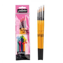 Pebeo 4'lü Yuvarlak Fırça Seti (1,3,5,7) SET-1 - 1