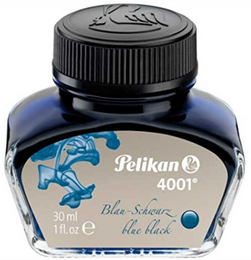 Pelikan 4001 Dolma Kalem Mürekkebi 30 ml. MAVİ-SİYAH - 1