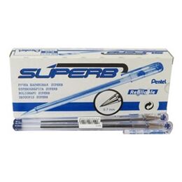 Pentel BK77 Yağ Bazlı Roller Tükenmez Kalem MAVİ 12'li Kutu - 1