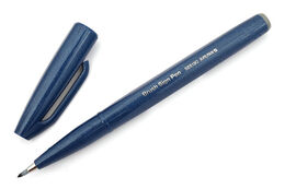 Pentel Fude Touch Brush Sign Pen Fırça Uçlu Kalem BLUE-BLACK