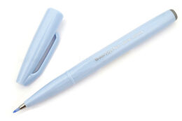 Pentel Fude Touch Brush Sign Pen Fırça Uçlu Kalem GRAY BLUE