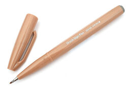 Pentel Fude Touch Brush Sign Pen Fırça Uçlu Kalem PALE BROWN