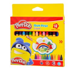 Play-Doh 12 Renk Crayon Mum Boya 8 mm.