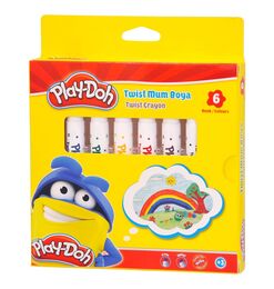 Play-Doh Twist Crayon 6 Renk Silinebilir Çevirmeli Mum Boya 10 mm.