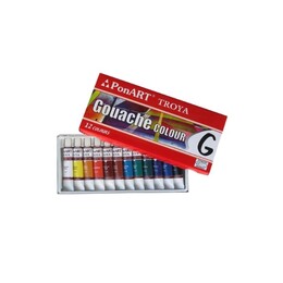Ponart - Kosida Troya Guaj Boya Seti 12 Renk x 12 ml. - 1
