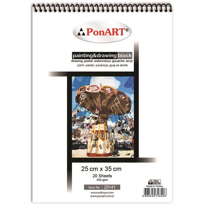 Ponart Drawing & Painting Resim Defteri 25x35 200 Gr. 20 Yp. (phm-20-141)