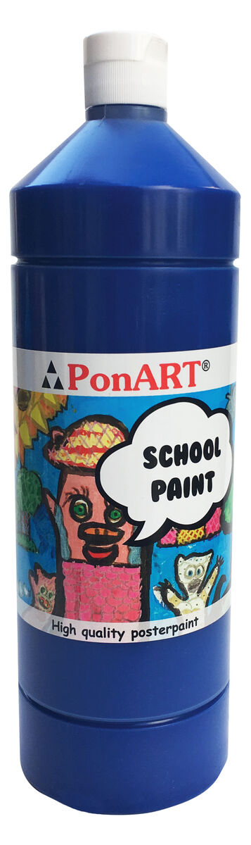 Ponart School Paint Tempera Boya 1000 Ml. Psp-2211 K.mavi