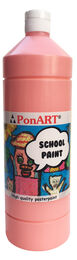 Ponart School Paint Tempera Boya 1000 ml. PSP-2223 PEMBE