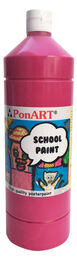 Ponart School Paint Tempera Boya 1000 ml. PSP-2238 SIKLAMEN