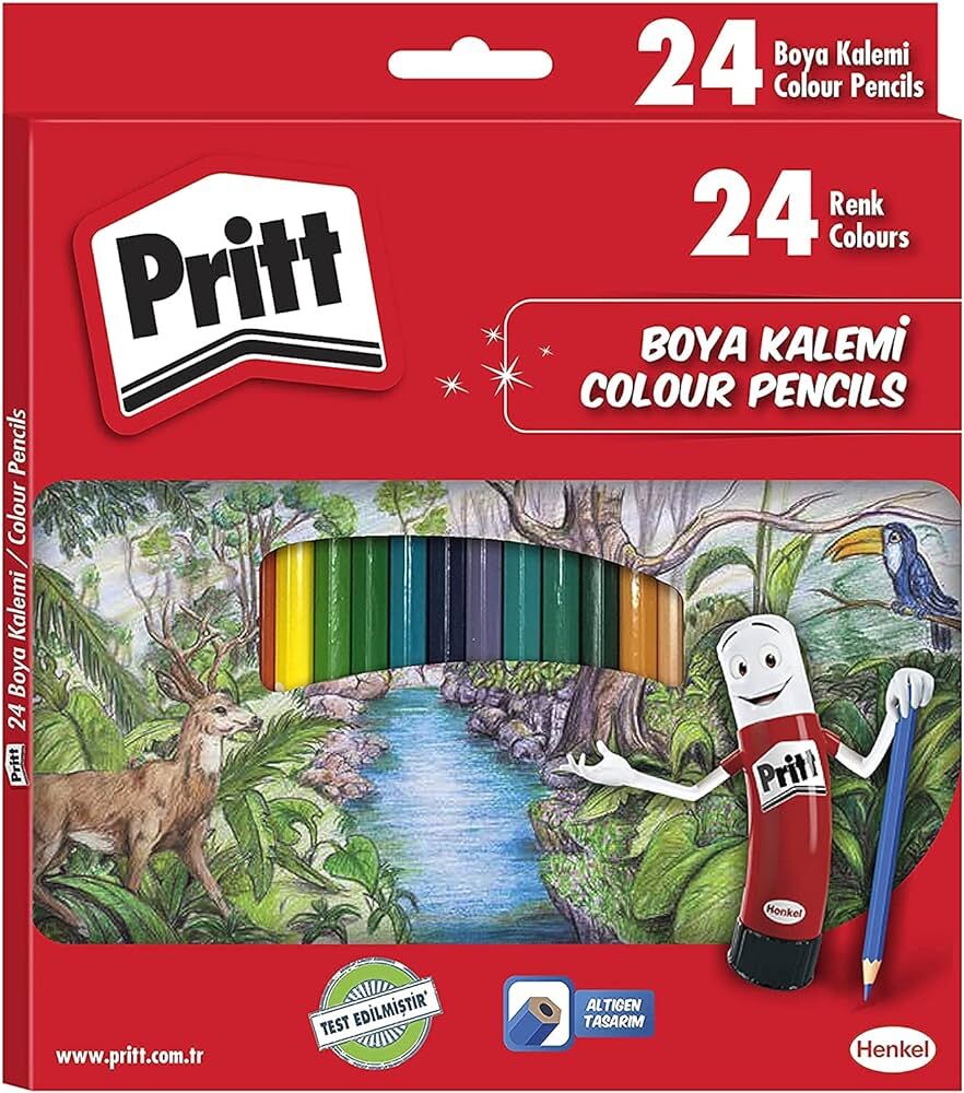Pritt Kuru Boya 24 Renk Tam Boy