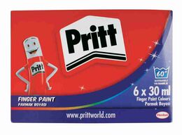 Pritt Parmak Boyası 6 Renk x 30 ml.