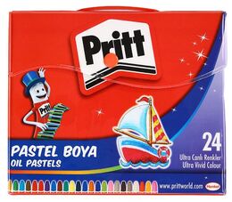 Pritt Pastel Boya 24 Renk Plastik Çantalı