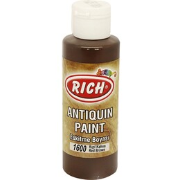 Rich Antiquin Paint Eskitme Ahşap Boyası 120 cc. 1600 Kızıl Kahve - 1