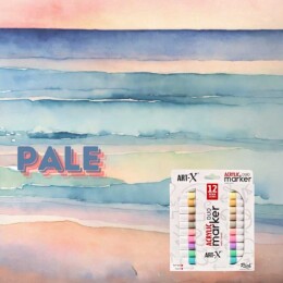 Rich Art-X Acrylic Duo Marker Çift Uçlu Su Bazlı Akrilik Boyama Markörü Seti 12 Renk Pale Series - 3
