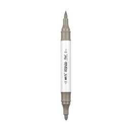 Rich Art-X Acrylic Duo Marker Çift Uçlu Su Bazlı Boyama Markörü No:130 Taş Gri - 1