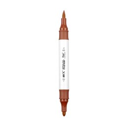 Rich Art-X Acrylic Duo Marker Çift Uçlu Su Bazlı Boyama Markörü No:204 Çikolata - 1