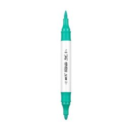 Rich Art-X Acrylic Duo Marker Çift Uçlu Su Bazlı Boyama Markörü No:34 Açık Turkuaz Yeşil - 1