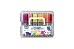 Rich Art-X Pro Fırça Uçlu Akrilik Marker Seti 36 Renk Kristal Kutulu Set - Rich