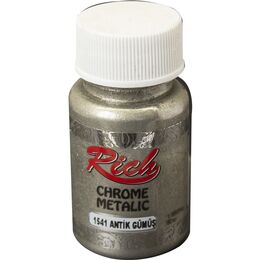 Rich Chrome Metalik Boya 50 cc. 1541 Antik Gümüş - 1