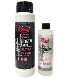 Rich Crystal Resin Transparan Şeffaf Kristal Epoksi Reçine 750 cc. - Thumbnail