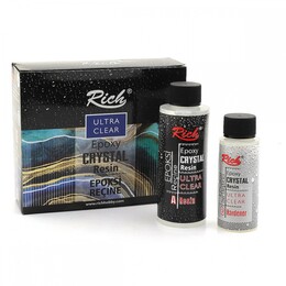 Rich Crystal Resin Transparan Şeffaf Kristal Epoksi Reçine Seti 180 cc. - 1