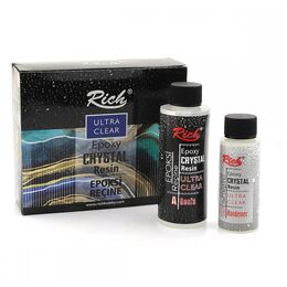 Rich Crystal Resin Transparan Şeffaf Kristal Epoksi Reçine Seti 180 cc. - 1