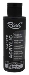 Rich Master Akrilik Boya 120 cc. 230 Siyah - 1