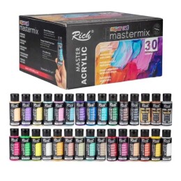 Rich Mastermix Super Set Akrilik Boya Seti 30 Renk x 60 ml. - Rich