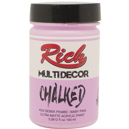 Rich Multi Decor Chalked Akrilik Boya 100 cc. 4522 BEBEK PEMBE - 1
