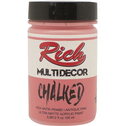 Rich Multi Decor Chalked Akrilik Boya 100 cc. 4524 ANTİK PEMBE - 1