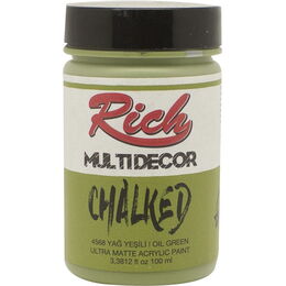 Rich Multi Decor Chalked Akrilik Boya 100 cc. 4568 YAĞ YEŞİLİ - 1