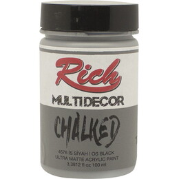 Rich Multi Decor Chalked Akrilik Boya 100 cc. 4576 İS SİYAHI - 1