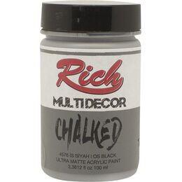 Rich Multi Decor Chalked Akrilik Boya 100 cc. 4576 İS SİYAHI - 1